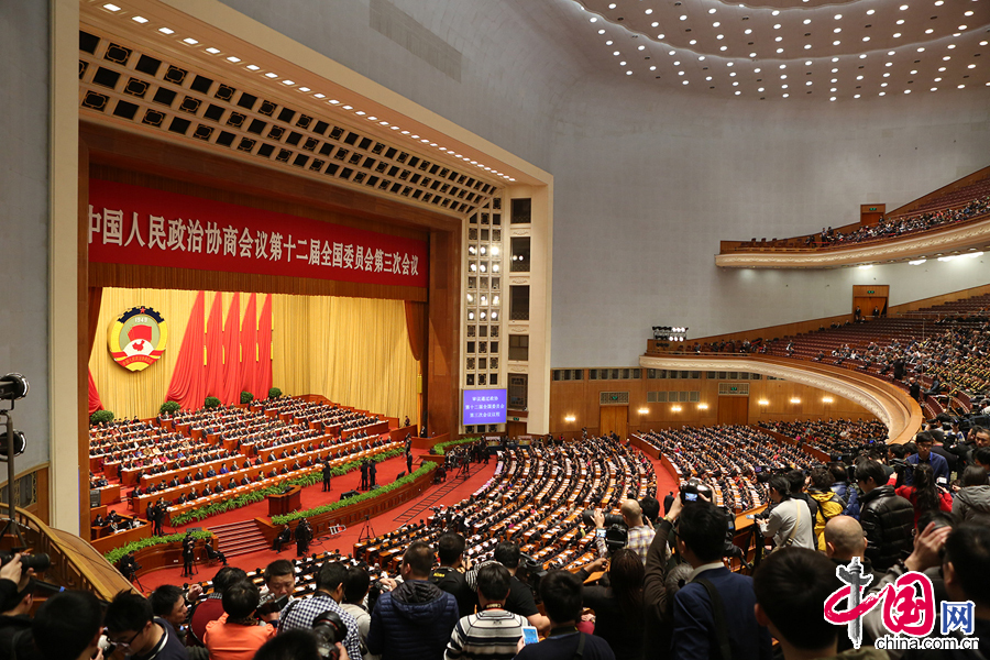 全國政協十二屆三次會議在北京開幕