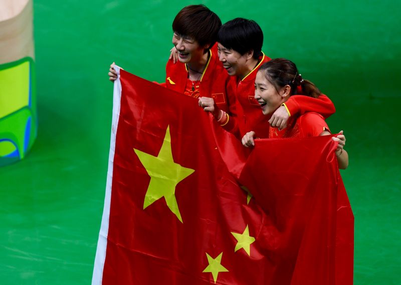 中國女乒戰勝德國隊 豪取團體第三金
