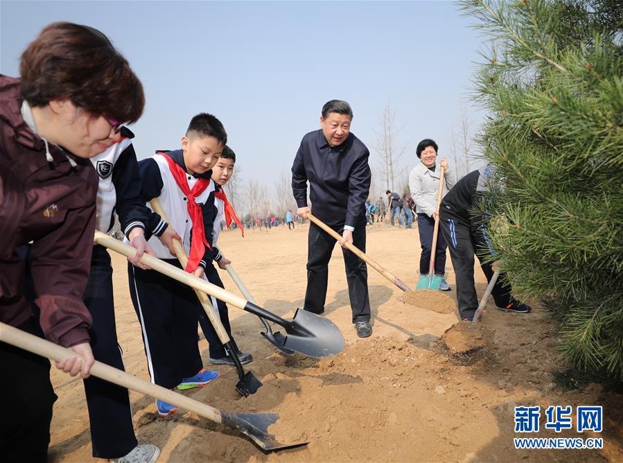 黨和國家領導人參加首都義務植樹活動