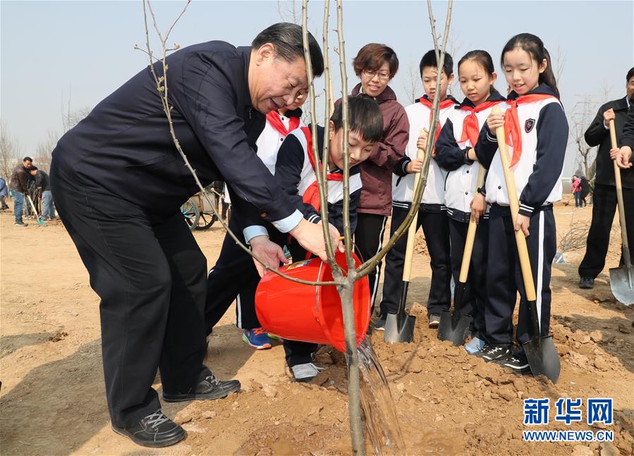 黨和國家領導人參加首都義務植樹活動