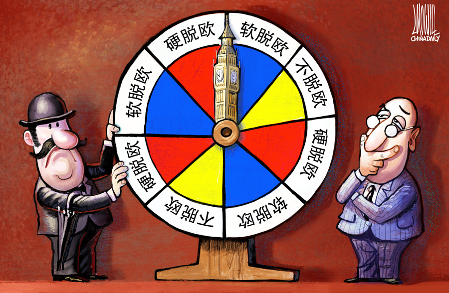 中國日報漫畫：脫歐大轉盤