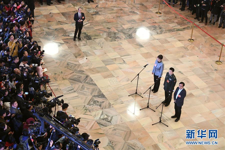 全國政協委員接受采訪
