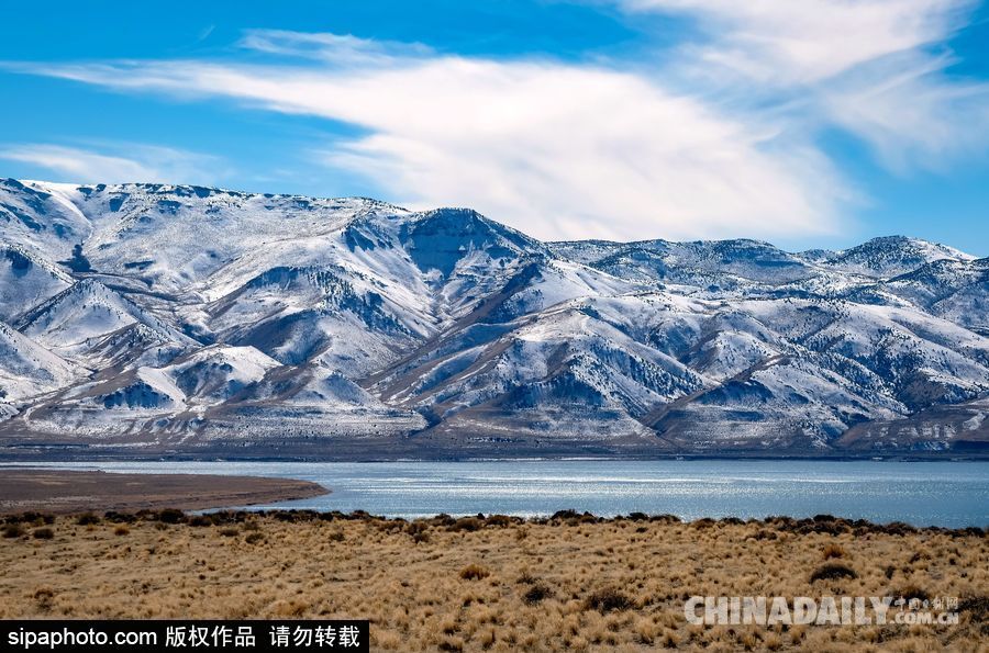 感受美國(guó)內(nèi)華達(dá)州冬季風(fēng)光 人煙稀少一望無(wú)垠
