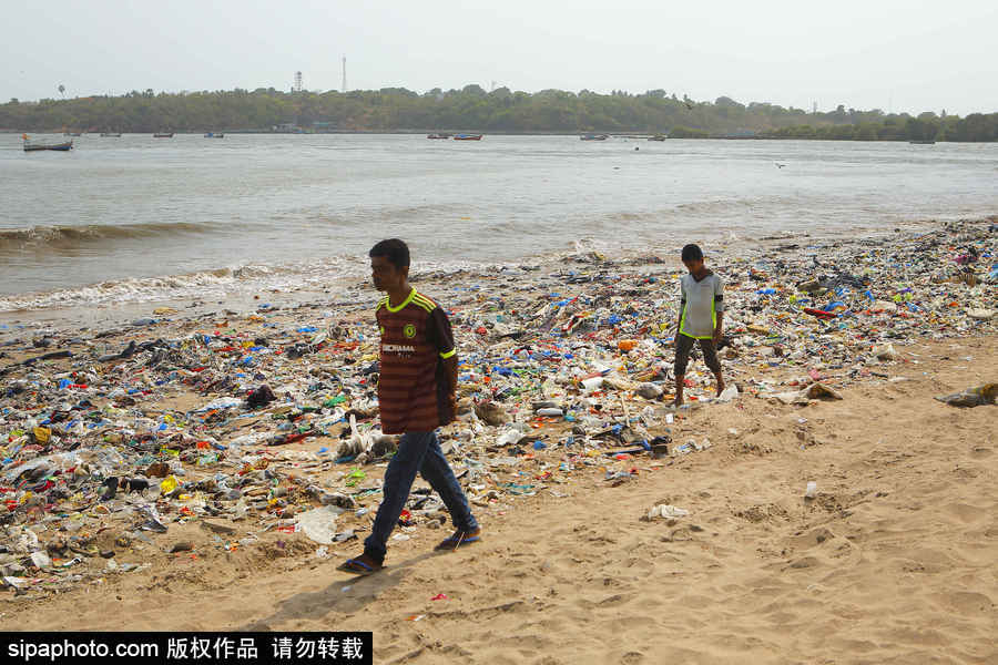印度海灘成垃圾場 環保志愿者數年如一日堅持清理