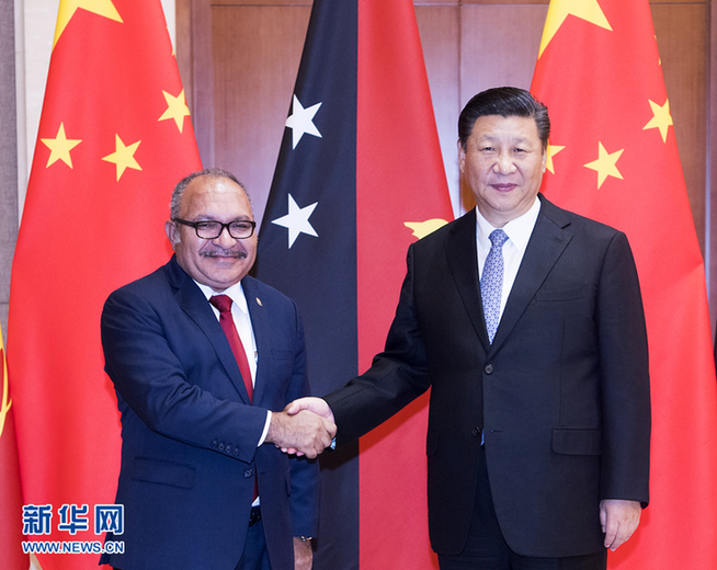 習近平會見巴布亞新幾內亞總理奧尼爾