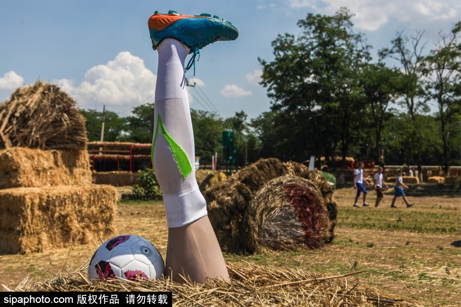 腦洞太奇特了！俄羅斯一農(nóng)場現(xiàn)國家隊(duì)門將左腳雕塑
