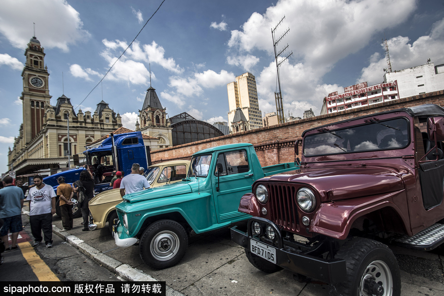 愛車人士大飽眼福！超百輛古董汽車在巴西圣保羅集會展出
