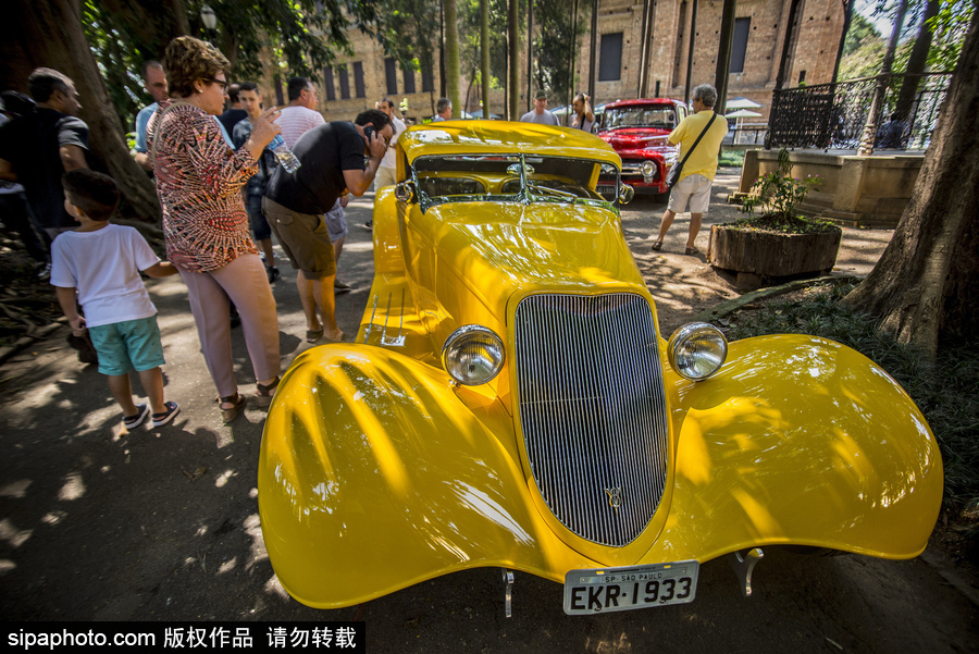 愛車人士大飽眼福！超百輛古董汽車在巴西圣保羅集會展出