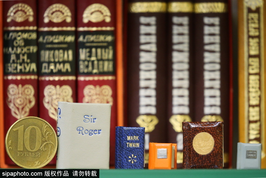 當(dāng)知識(shí)也變mini！俄羅斯圣彼得堡舉行微縮書籍展覽